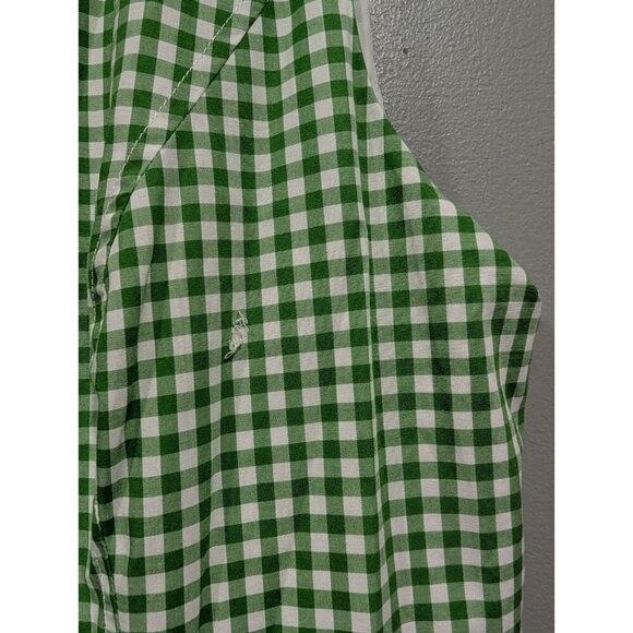 Tommy Hilfiger Womens Gingham Sleeveless Midi Green White Belted Dress NWT Sz 12 - Picture 15 of 16